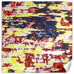 Multicolored Abstract Grunge Texture Print Canvas 16  X 16  by dflcprintsclothing