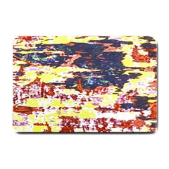 Multicolored Abstract Grunge Texture Print Small Doormat 