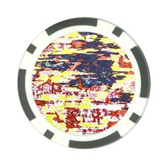 Multicolored Abstract Grunge Texture Print Poker Chip Card Guard by dflcprintsclothing