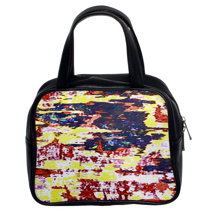 Multicolored Abstract Grunge Texture Print Classic Handbag (Two Sides)