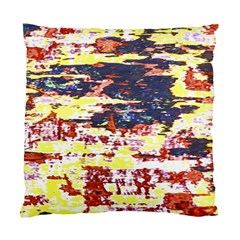 Multicolored Abstract Grunge Texture Print Standard Cushion Case (one Side) by dflcprintsclothing