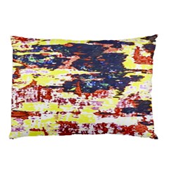 Multicolored Abstract Grunge Texture Print Pillow Case by dflcprintsclothing