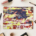 Multicolored Abstract Grunge Texture Print Cosmetic Bag (XL) Front