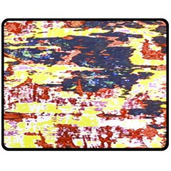 Multicolored Abstract Grunge Texture Print Fleece Blanket (medium)  by dflcprintsclothing