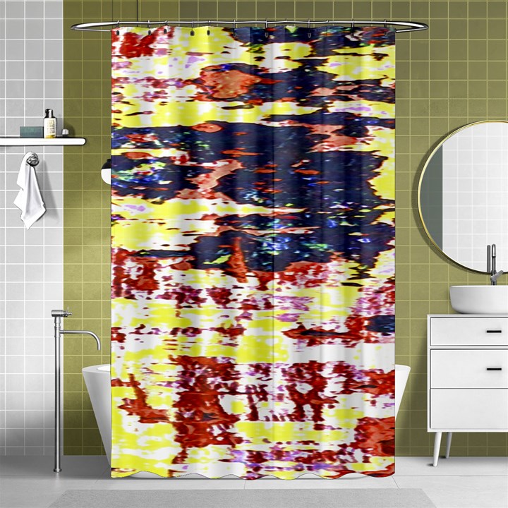 Multicolored Abstract Grunge Texture Print Shower Curtain 48  x 72  (Small) 