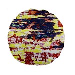 Multicolored Abstract Grunge Texture Print Standard 15  Premium Round Cushions Front