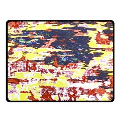 Multicolored Abstract Grunge Texture Print Double Sided Fleece Blanket (small)  by dflcprintsclothing