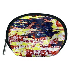 Multicolored Abstract Grunge Texture Print Accessory Pouch (medium) by dflcprintsclothing