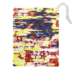 Multicolored Abstract Grunge Texture Print Drawstring Pouch (4xl) by dflcprintsclothing