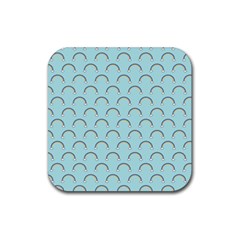 Pattern Arc En Ciel/nuages Rubber Coaster (square)  by kcreatif