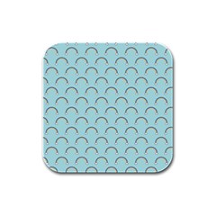 Pattern Arc En Ciel/nuages Rubber Square Coaster (4 Pack)  by kcreatif