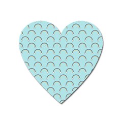 Pattern Arc En Ciel/nuages Heart Magnet by kcreatif