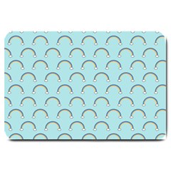 Pattern Arc En Ciel/nuages Large Doormat  by kcreatif