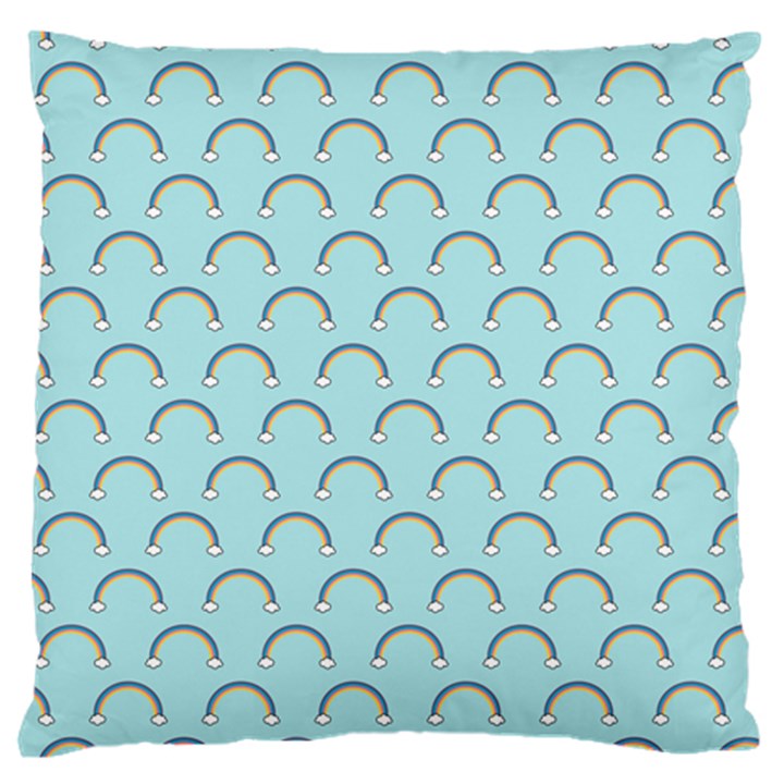 Pattern Arc en ciel/Nuages Large Flano Cushion Case (Two Sides)