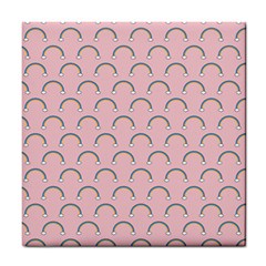 Pattern Arc En Ciel/nuages Tile Coaster by kcreatif