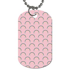 Pattern Arc En Ciel/nuages Dog Tag (two Sides) by kcreatif