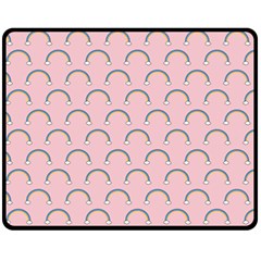 Pattern Arc En Ciel/nuages Fleece Blanket (medium)  by kcreatif