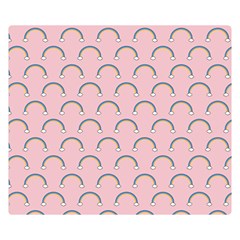 Pattern Arc En Ciel/nuages Double Sided Flano Blanket (small)  by kcreatif