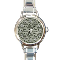 Army Stong Military Round Italian Charm Watch by McCallaCoultureArmyShop