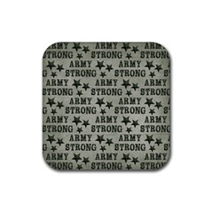 Army Stong Military Rubber Coaster (square) 