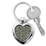 Army Stong Military Key Chain (Heart) Front