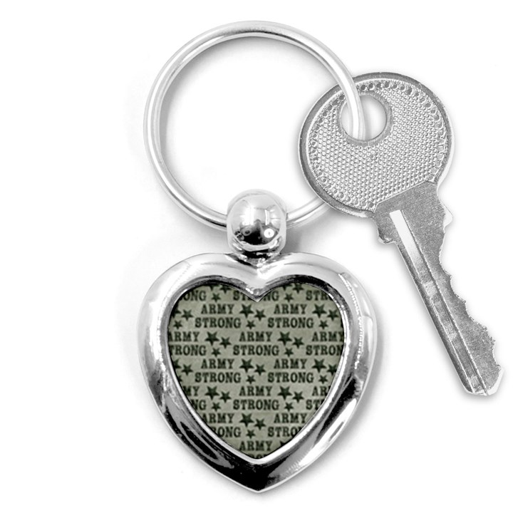 Army Stong Military Key Chain (Heart)