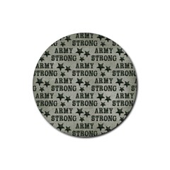 Army Stong Military Rubber Coaster (round)  by McCallaCoultureArmyShop