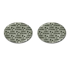 Army Stong Military Cufflinks (oval) by McCallaCoultureArmyShop