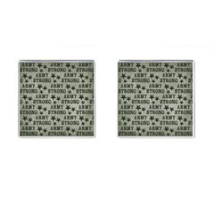 Army Stong Military Cufflinks (square) by McCallaCoultureArmyShop