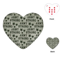 Army Stong Military Playing Cards Single Design (heart) by McCallaCoultureArmyShop