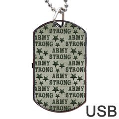 Army Stong Military Dog Tag Usb Flash (two Sides) by McCallaCoultureArmyShop