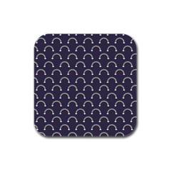 Pattern Arc En Ciel/nuages Rubber Square Coaster (4 Pack)  by kcreatif