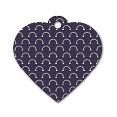 Pattern Arc En Ciel/nuages Dog Tag Heart (one Side) by kcreatif