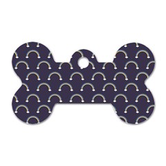 Pattern Arc En Ciel/nuages Dog Tag Bone (two Sides) by kcreatif