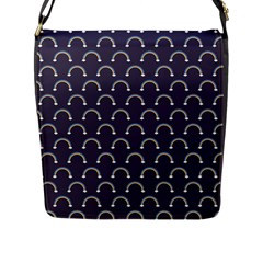 Pattern Arc En Ciel/nuages Flap Closure Messenger Bag (l) by kcreatif