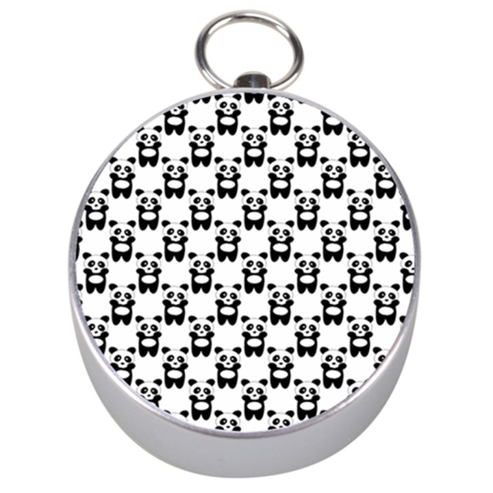 Pattern Bébé Panda Silver Compasses