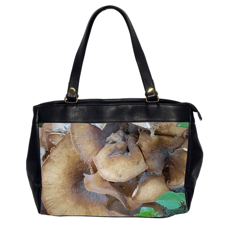 Close Up Mushroom Abstract Oversize Office Handbag (2 Sides)