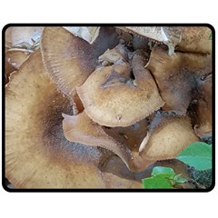 Close Up Mushroom Abstract Fleece Blanket (medium)  by Fractalsandkaleidoscopes