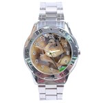 Close Up Mushroom Abstract Stainless Steel Analogue Watch Front