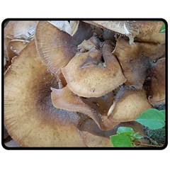 Close Up Mushroom Abstract Double Sided Fleece Blanket (medium)  by Fractalsandkaleidoscopes