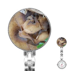 Close Up Mushroom Abstract Stainless Steel Nurses Watch by Fractalsandkaleidoscopes