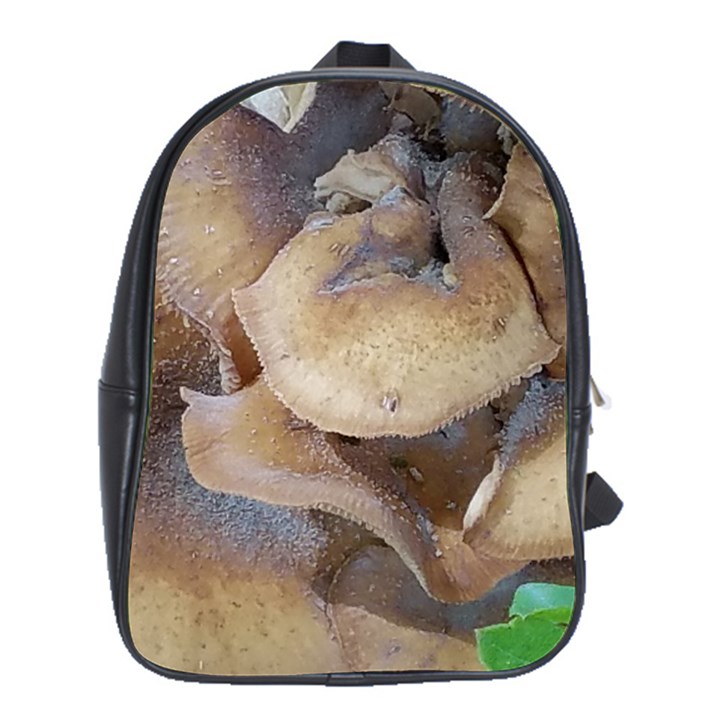 Close Up Mushroom Abstract School Bag (XL)