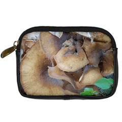 Close Up Mushroom Abstract Digital Camera Leather Case by Fractalsandkaleidoscopes