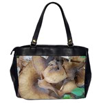 Close Up Mushroom Abstract Oversize Office Handbag (2 Sides) Back