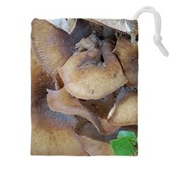 Close Up Mushroom Abstract Drawstring Pouch (4xl) by Fractalsandkaleidoscopes