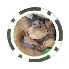 Close Up Mushroom Abstract Poker Chip Card Guard by Fractalsandkaleidoscopes