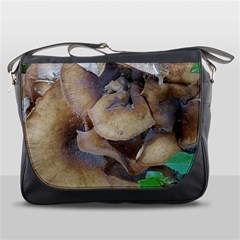 Close Up Mushroom Abstract Messenger Bag by Fractalsandkaleidoscopes