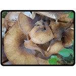 Close Up Mushroom Abstract Double Sided Fleece Blanket (Large)  80 x60  Blanket Back