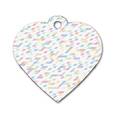 Texture Background Pastel Box Dog Tag Heart (two Sides)