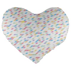 Texture Background Pastel Box Large 19  Premium Heart Shape Cushions by HermanTelo